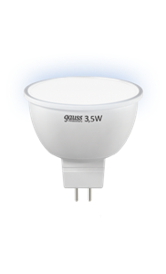 Изображение СОФИТНАЯ СВЕТОДИОДНАЯ ЛАМПА GAUSS ELEMENTARY MR16 3,5W GU5,3 4000K (LD13524)