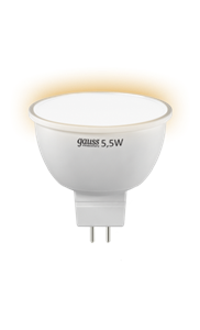 Изображение СОФИТНАЯ СВЕТОДИОДНАЯ ЛАМПА GAUSS ELEMENTARY MR16 5,5W GU5,3 2700K (LD13516)