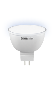 Изображение СОФИТНАЯ СВЕТОДИОДНАЯ ЛАМПА GAUSS ELEMENTARY MR16 5,5W GU5,3 4100K (LD13526)