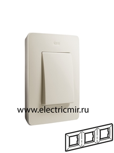 Изображение 8200630-031 Рамка на 3 поста, слоновой кости, 82 Detail