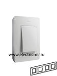 Изображение 8200640-230 Рамка на 4 поста, белый, основание алюминий, 82 Detail