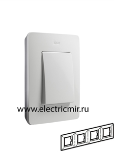 Изображение 8200640-230 Рамка на 4 поста, белый, основание алюминий, 82 Detail