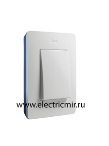 Изображение 8200610-201 Рамка на 1 пост, белый, основание цвета индиго, 82 Detail
