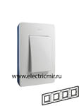 Изображение 8200640-201 Рамка на 4 поста, белый, основание цвета индиго, 82 Detail