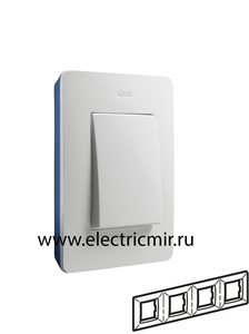 Изображение 8200640-201 Рамка на 4 поста, белый, основание цвета индиго, 82 Detail
