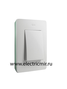 Изображение 8200610-202 Рамка на 1 пост, белый, основание цвета морской волны, 82 Detail