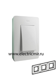 Изображение 8200630-202 Рамка на 3 поста, белый, основание цвета морской волны, 82 Detail