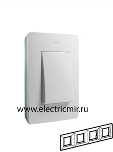 Изображение 8200640-202 Рамка на 4 поста, белый, основание цвета морской волны, 82 Detail