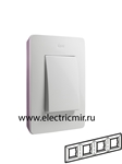 Изображение 8200640-203 Рамка на 4 поста, белый, пастельно- розовое основание, 82 Detail