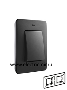 Изображение 8200620-238 Рамка на 2 поста, графит, основание алюминий, 82 Detail