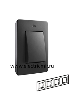 Изображение 8200640-238 Рамка на 4 поста, графит, основание алюминий, 82 Detail