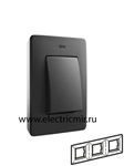 Изображение 8200630-038 Рамка на 3 поста, графит, белое основание, 82 Detail