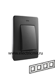 Изображение 8200640-038 Рамка на 4 поста, графит, белое основание, 82 Detail