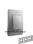 Изображение 8200630-093 Рамка на 3 поста, холодн. алюминий, белое основание, 82 Detail