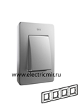 Изображение 8200640-093 Рамка на 4 поста, холодн. алюминий, белое основание, 82 Detail