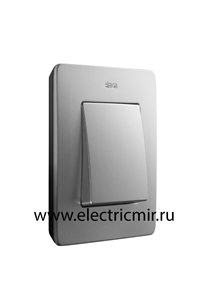 Изображение 8200610-293 Рамка на 1 пост, холодн. алюминий, черное основание, 82 Detail