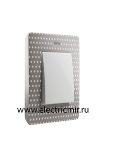 Изображение 8200610-211 Рамка на 1 пост, тепло-серый, точки, 82 Detail