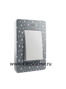 Изображение 8200610-223 Рамка на 1 пост, холодный серый, звезды, 82 Detail