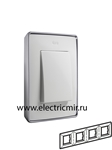 Изображение 8201640-243 Рамка на 4 поста, белый, основание алюминий, 82 Detail