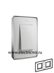 Изображение 8201620-244 Рамка на 2 поста, белый, основание хром, 82 Detail