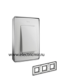 Изображение 8201630-244 Рамка на 3 поста, белый, основание хром, 82 Detail