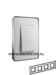 Изображение 8201640-244 Рамка на 4 поста, белый, основание хром, 82 Detail