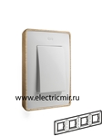 Изображение 8201640-270 Рамка на 4 поста, белый, основание дерево, 82 Detail