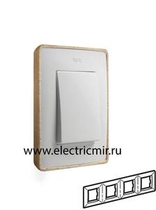 Изображение 8201640-270 Рамка на 4 поста, белый, основание дерево, 82 Detail