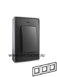 Изображение 8201630-240 Рамка на 3 поста,  графит, основание алюминий , 82 Detail