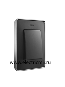 Изображение 8201610-241 Рамка на 1 пост,  графит, основание хром, 82 Detail