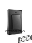 Изображение 8201630-241 Рамка на 3 поста,  графит, основание хром, 82 Detail