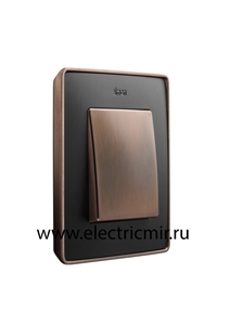 Изображение 8201610-246 Рамка на 1 пост,  графит, основание медь, 82 Detail