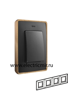 Изображение 8201640-271 Рамка на 4 поста,  графит, основание дерево, 82 Detail