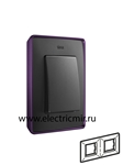 Изображение 8201620-251 Рамка на 2 поста,  фиолетовый - графит, 82 Detail