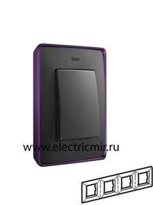 Изображение 8201640-251 Рамка на 4 поста,  фиолетовый - графит, 82 Detail