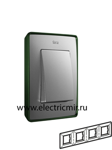 Изображение 8201640-253 Рамка на 4 поста,  зеленый - алюминий металл, 82 Detail