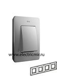 Изображение 8200640-293 Рамка на 4 поста, холодн. алюминий, черное основание, 82 Detail