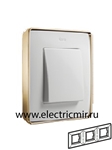 Изображение 8201630-245 Рамка на 3 поста, золото - белый, 82 Detail