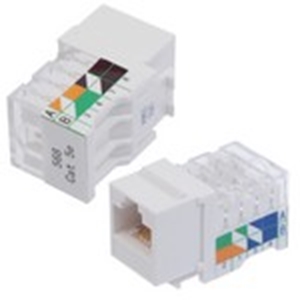 Изображение 632703 Коннектор RJ45 Keystone 5е UTP белая Quteo