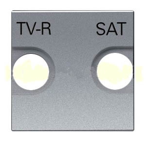 Изображение ABB NIE Zenit Серебро Накладка для TV-R/SAT розетки, 2 мод