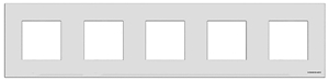 Изображение ABB NIE Zenit Бел Рамка 5-постовая, 2-модульная