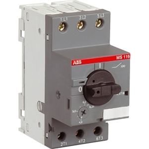 Изображение MS116-16.0 16kA Автоматический выключатель с регулир. тепловой защитой 10А-16А 16kA ABB