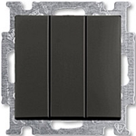 Изображение ABB BJB Basic 55 Шато (чёрн) Выключатель 3-клавишный, 16А