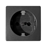 Изображение 82041-58 Накладка со шторками на розетку с/з 2P+E, широкий модуль, S82C, графит