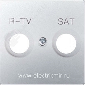 Изображение 82097-53 Накладка на телевизионную розетку R-TV+SAT, широкий модуль, S82C, алюминий
