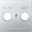 Изображение 82097-53 Накладка на телевизионную розетку R-TV+SAT, широкий модуль, S82C, алюминий