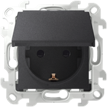 Изображение 2450448-038 Розетка 2К+З Schuko IP44, графит