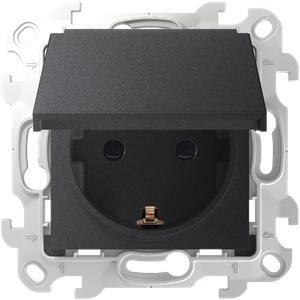 Изображение 2450448-038 Розетка 2К+З Schuko IP44, графит