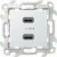 Изображение 2411096-030 Зарядное устройство розетка 2хUSB, бел