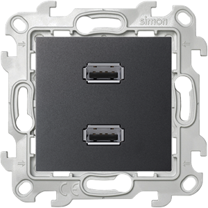 Изображение 2411090-038 Коннектор 2хUSB, графит